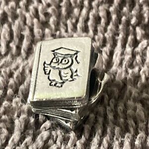 Retired ~Pandora~ Study / Back to School / Textbook Silver Charm #790536